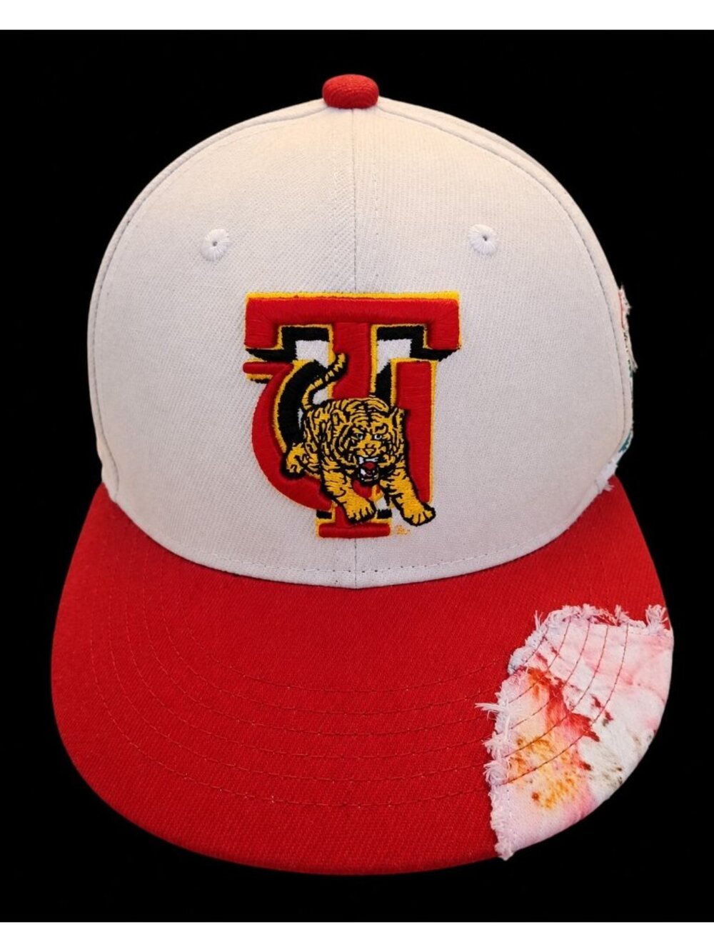 Rare Tuskegee University Golden Tigers Patchwork 3D Graphic Floral Hat Cap OS